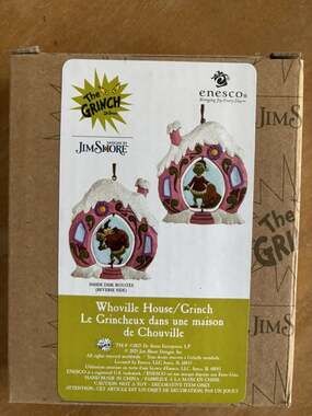 Jim Shore Whoville House/Grinch 2025 Ornament 6017186 New